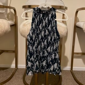 Green Floral Tank Top